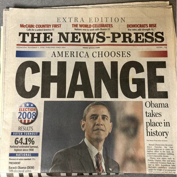 Election Win 2008 Obama Lot of 3 Naples, Fort Myers Bonita Springs FL NEVER READ - Picture 3 of 6